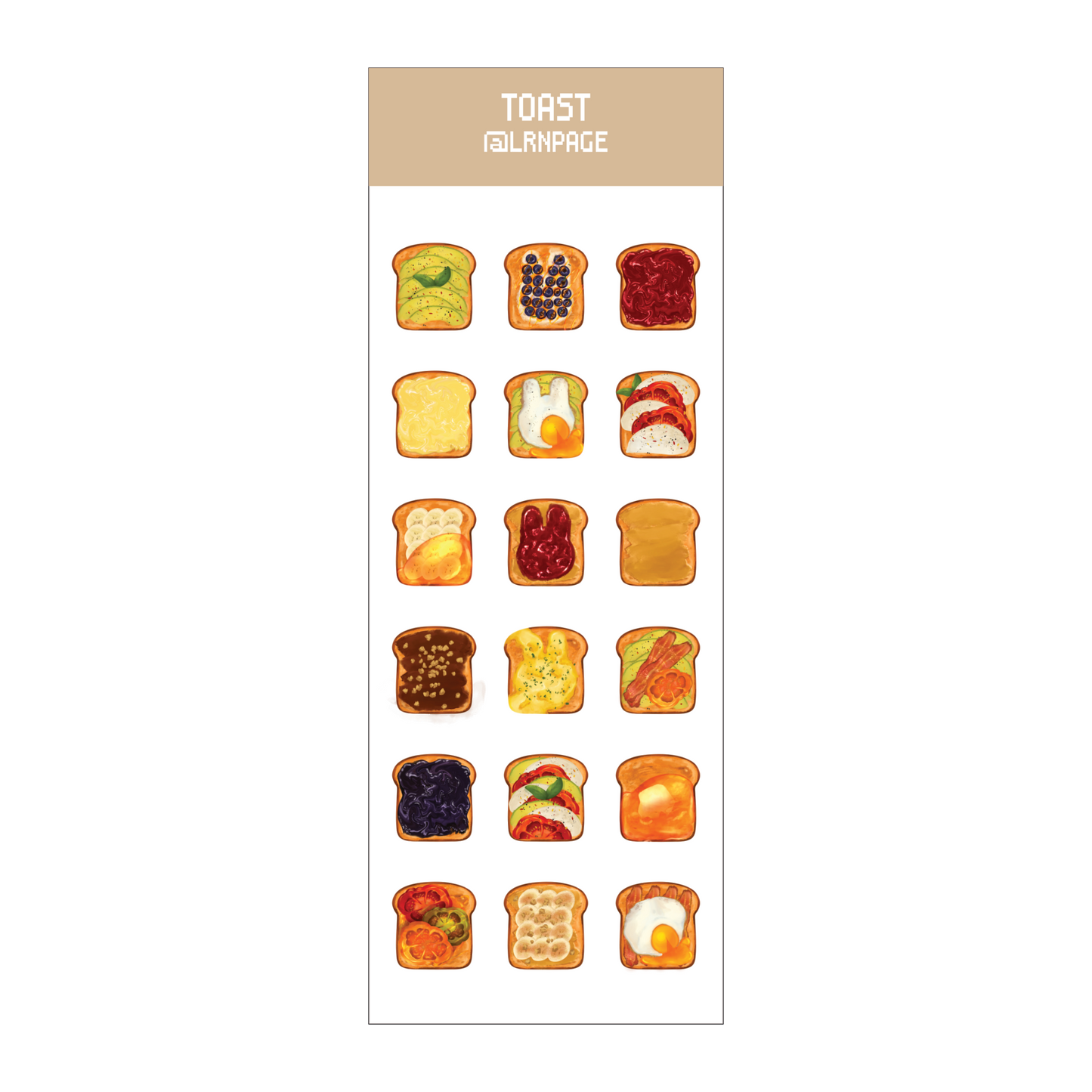 Bunny Boy Bakery Toast Sticker Sheet