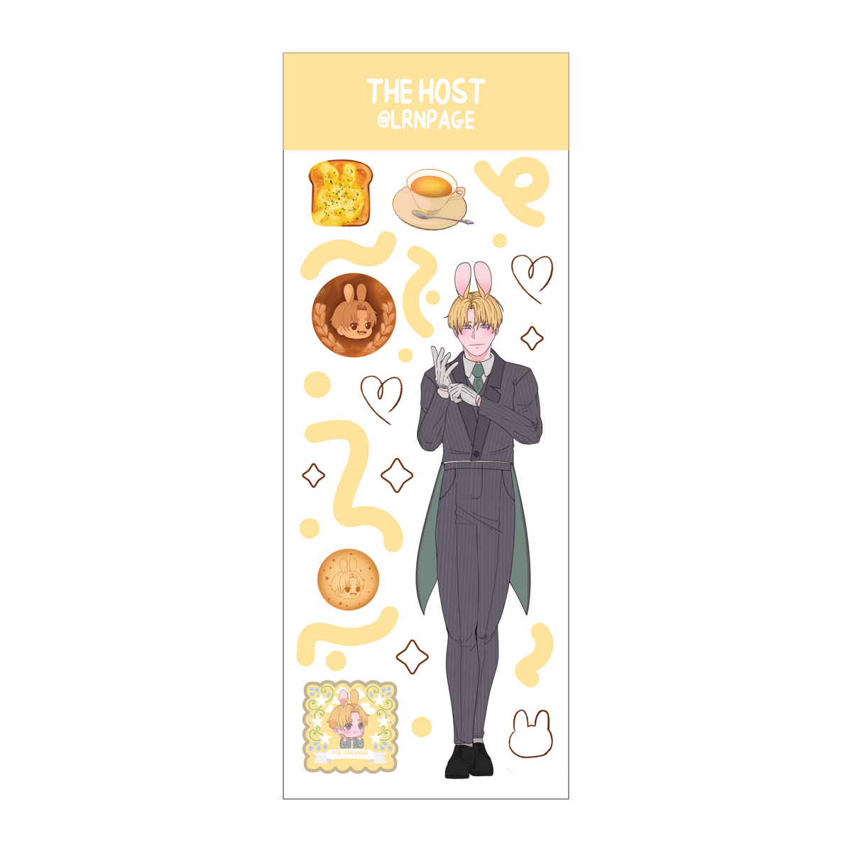 Bunny Boy Bakery Aki Sticker Sheet