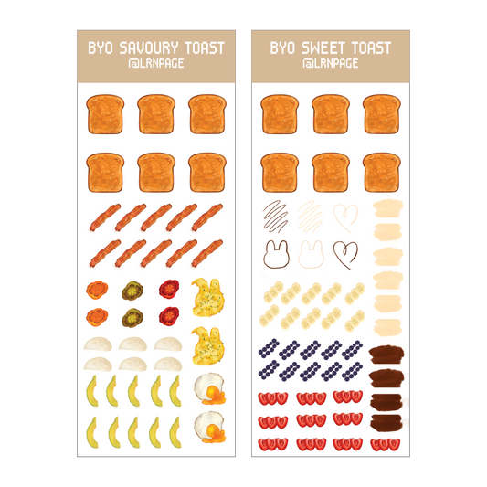 Bunny Boy Bakery Build Your Own Toast Sticker Sheet