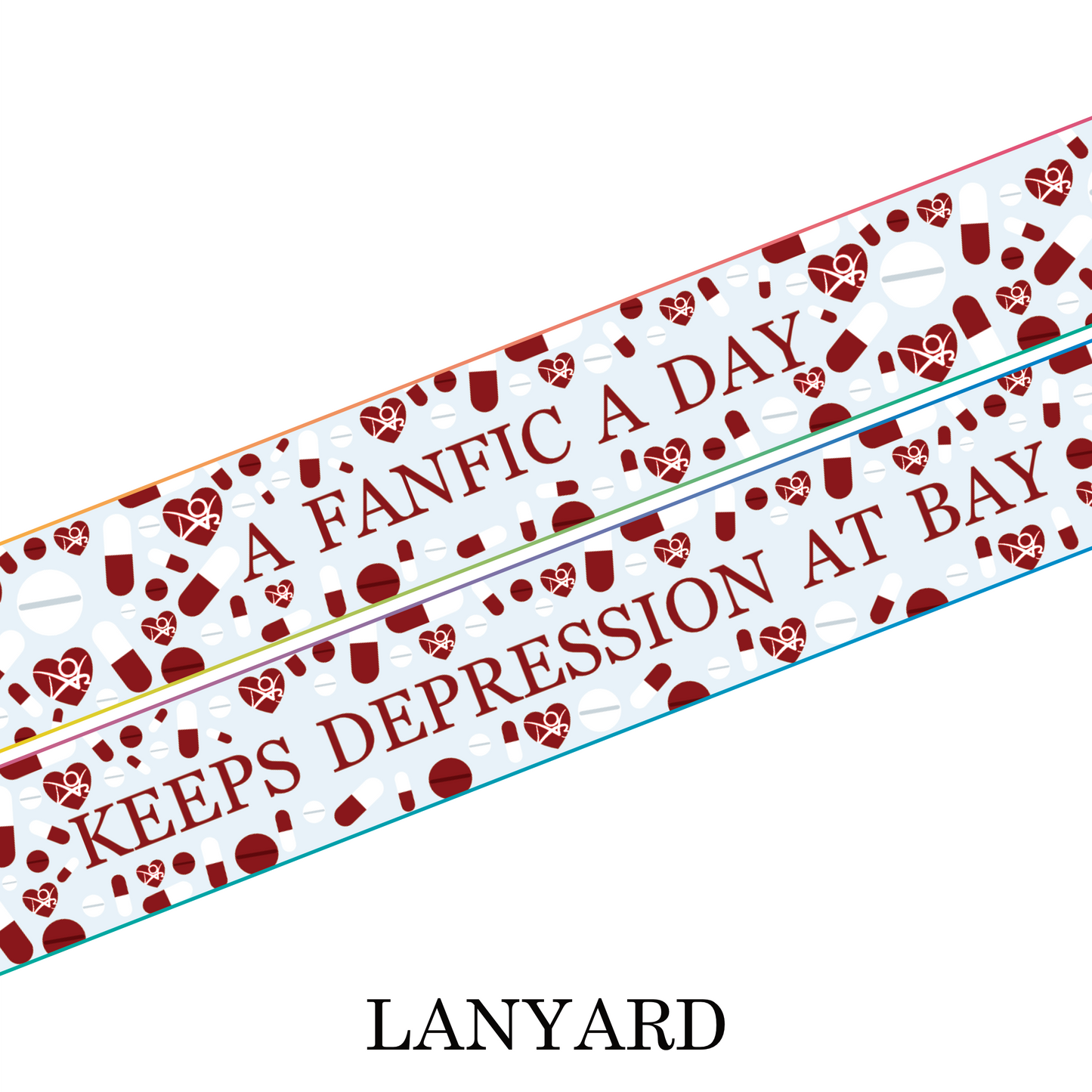 Fanfiction Keeps Depression at Bay Wrist Lanyard