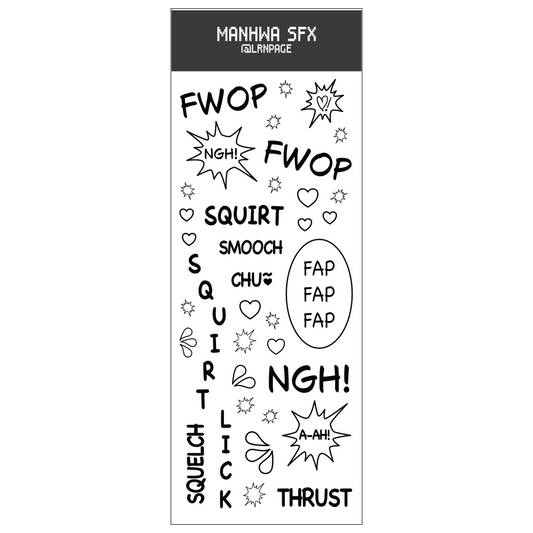 Manhwa SFX Sticker Sheet (pre-order)