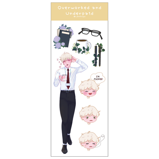 Office Worker Shiro Decorative Stickers