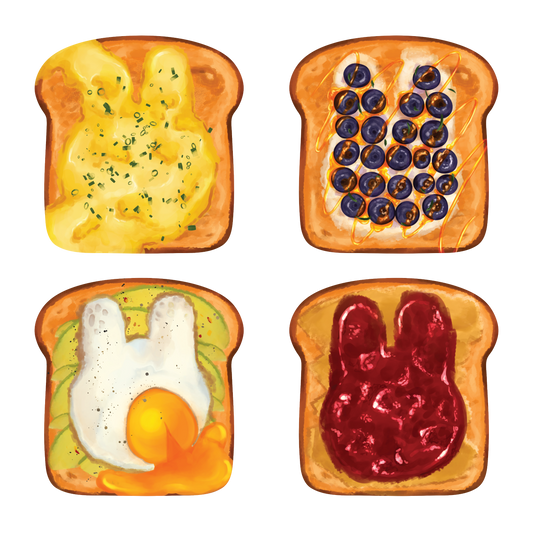 3D Embossed Toast Wooden Pin Badge
