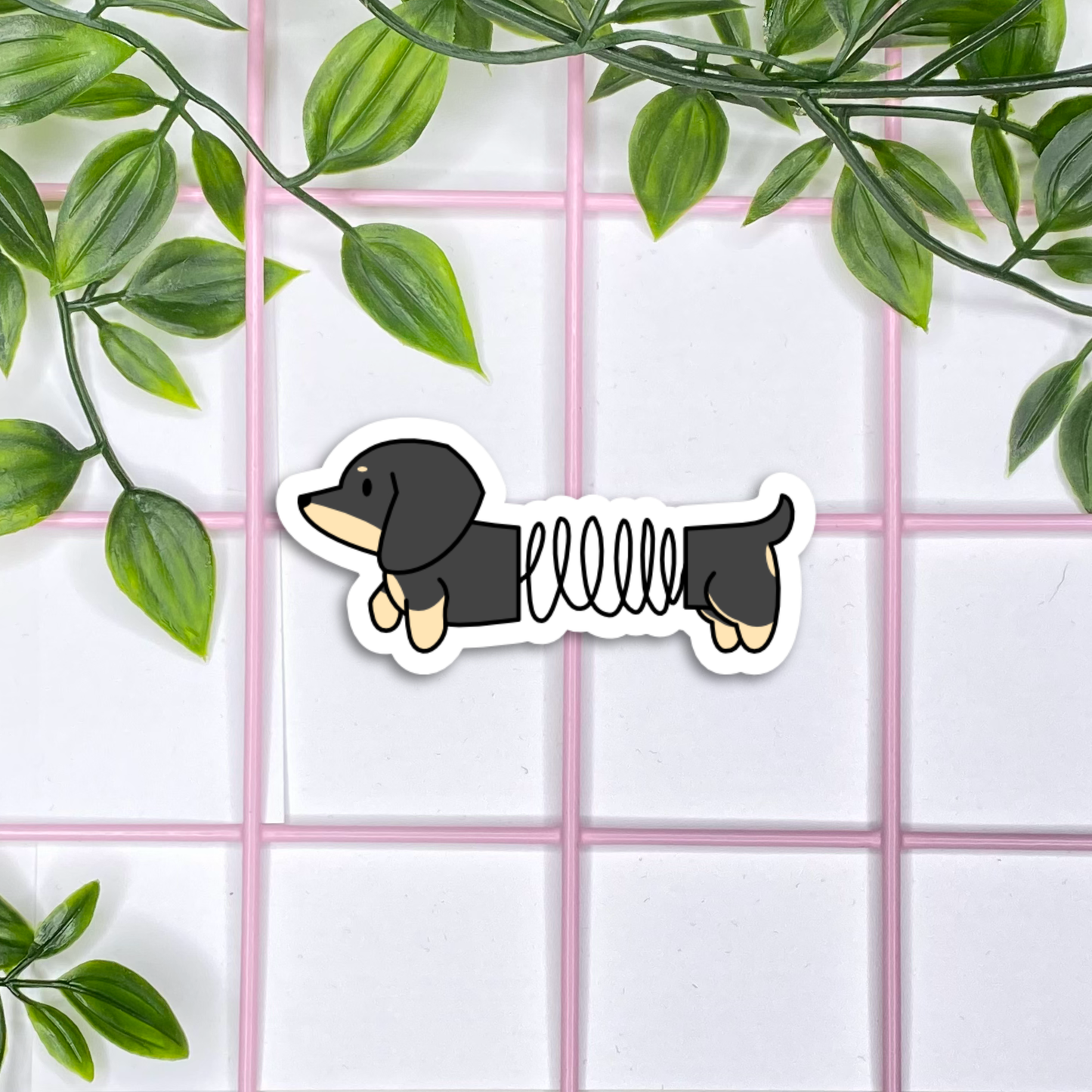 Slinky Spring Dachshund Sticker