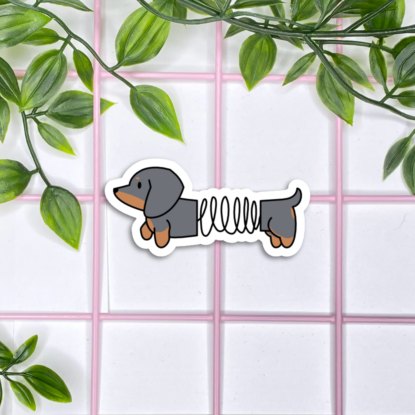 Slinky Spring Dachshund Sticker