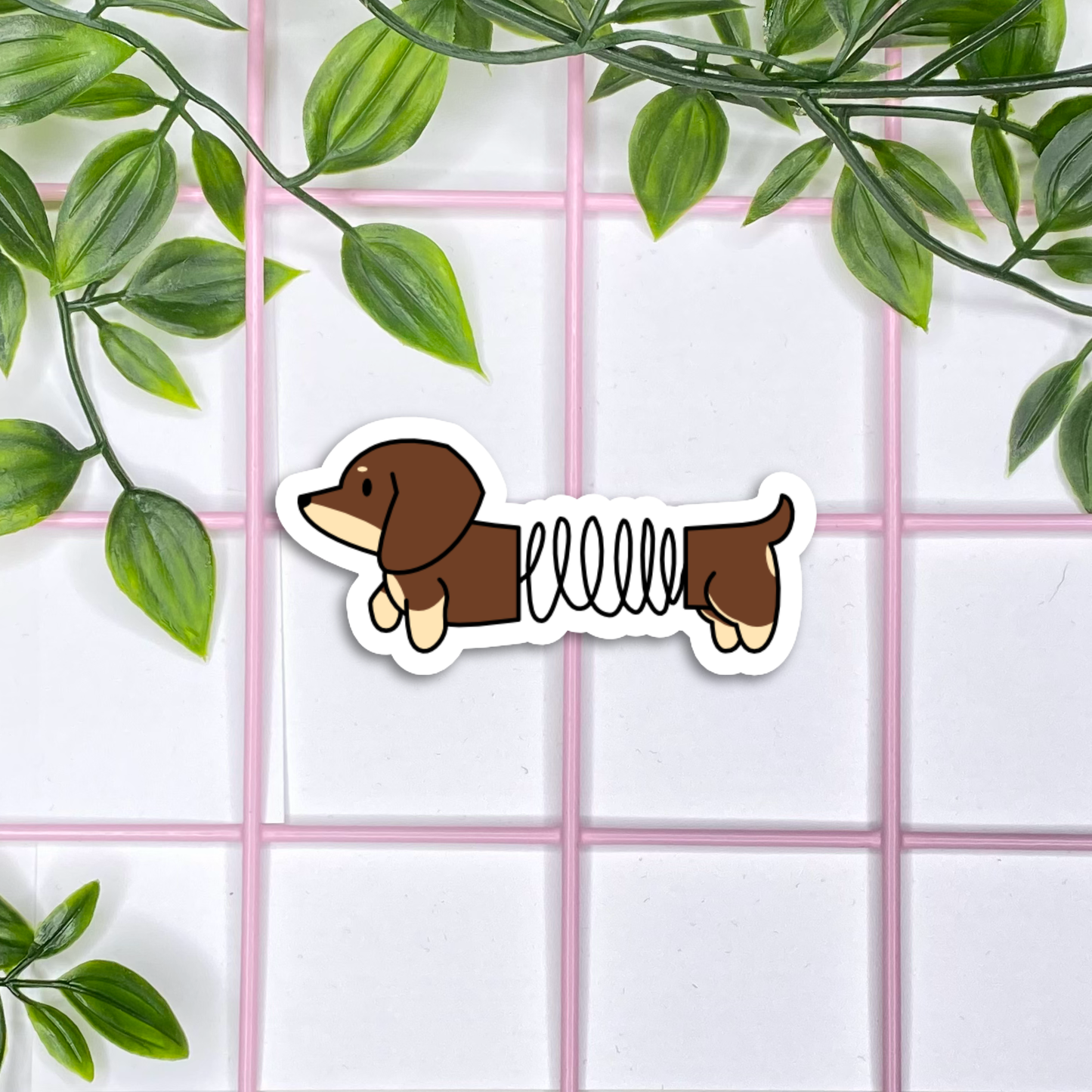 Slinky Spring Dachshund Sticker