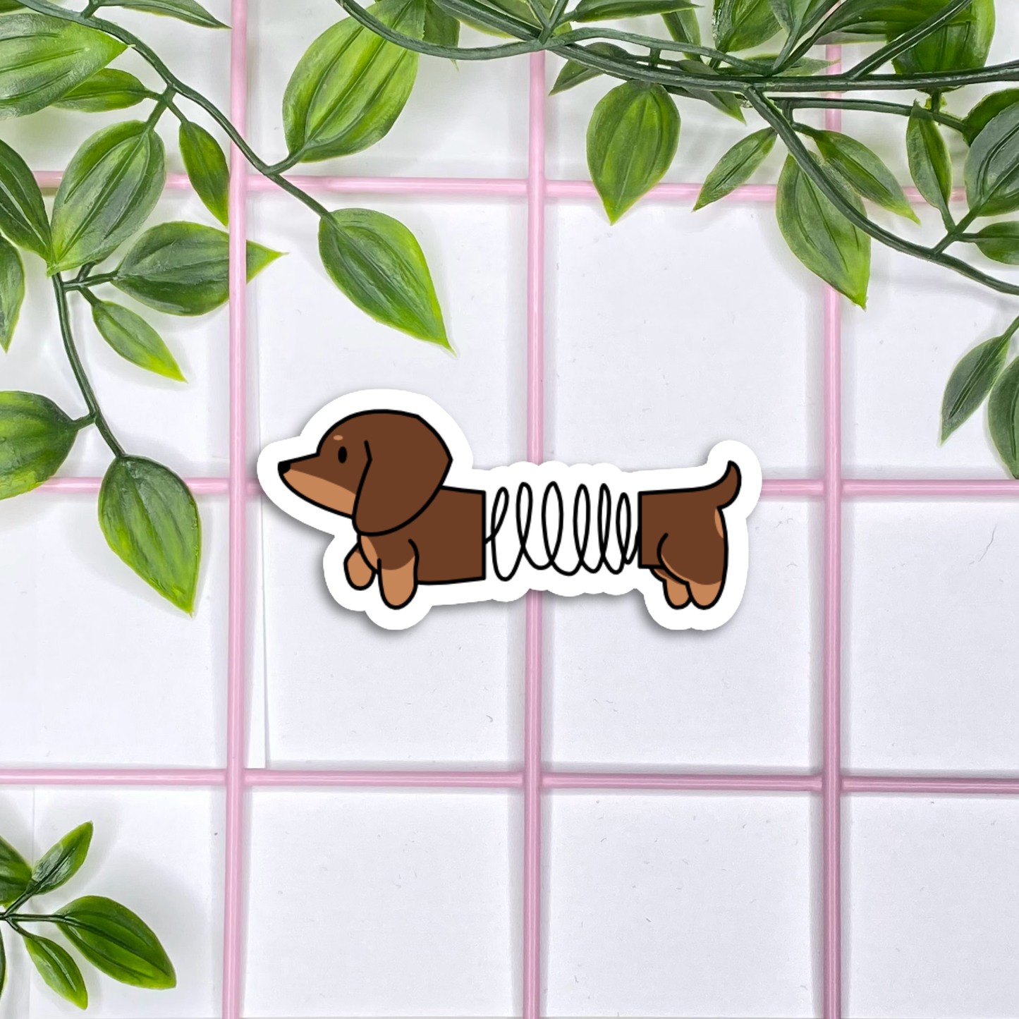 Slinky Spring Dachshund Sticker