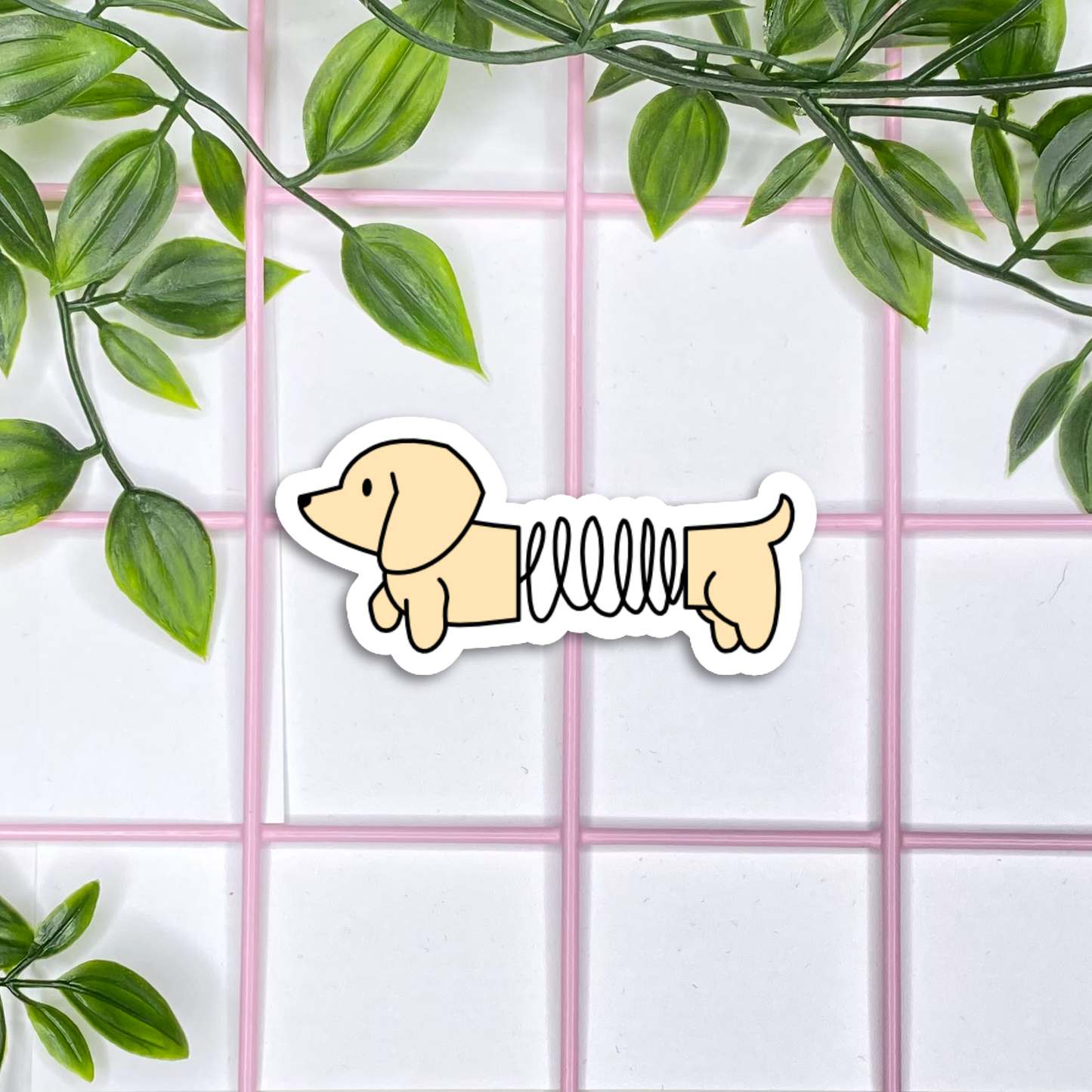 Slinky Spring Dachshund Sticker