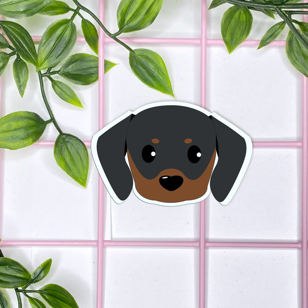 Dottie Dachshund Face Sticker
