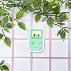 Gamer Frog Vinyl Sticker