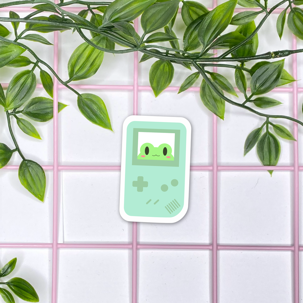 Gamer Frog Vinyl Sticker