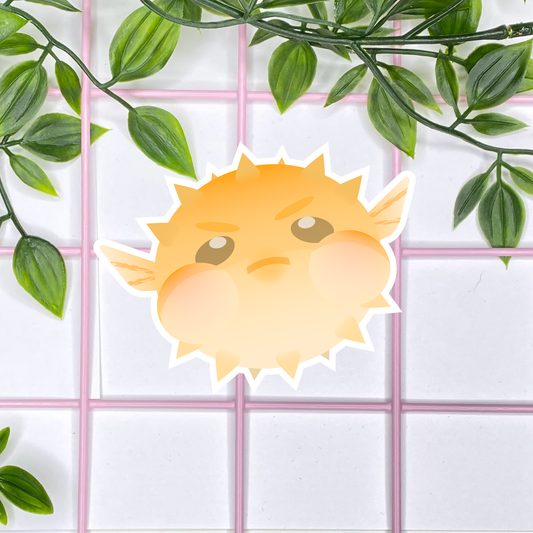 Puffer Fish Vinyl Sticker