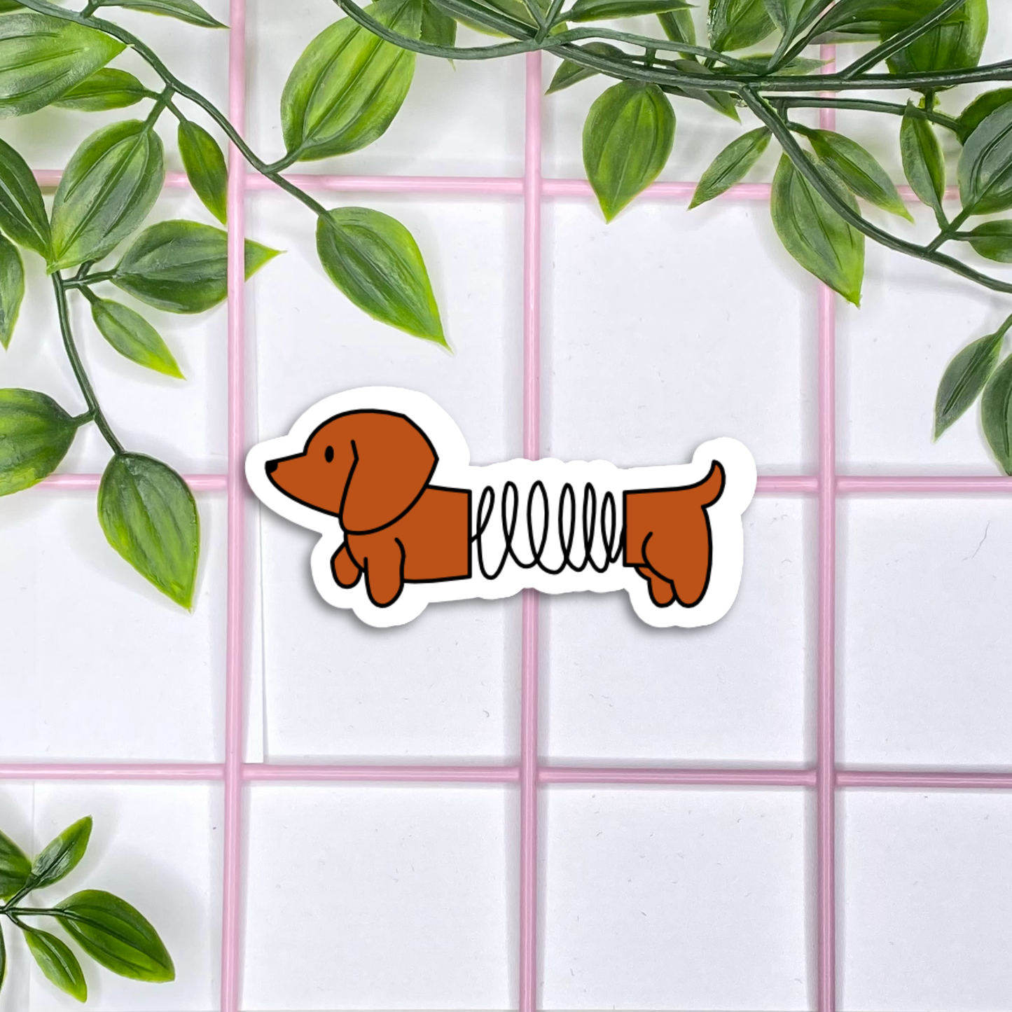 Slinky Spring Dachshund Sticker