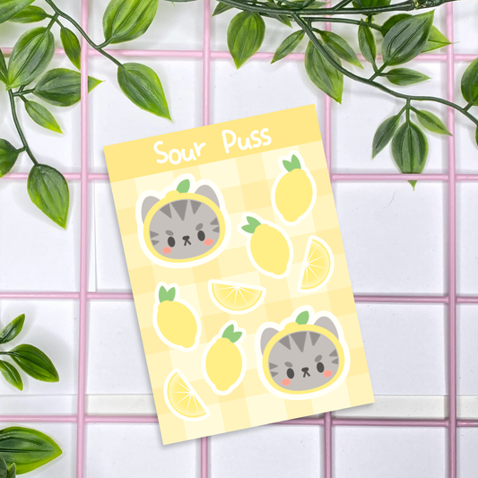 Sour Puss Sticker Sheet