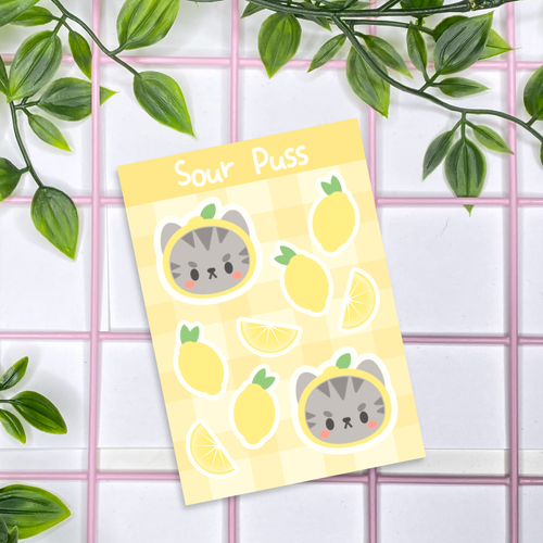 Sour Puss Sticker Sheet